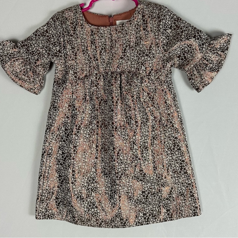 GYMBOREE Star Metallic Copper Party Dress - size 2T